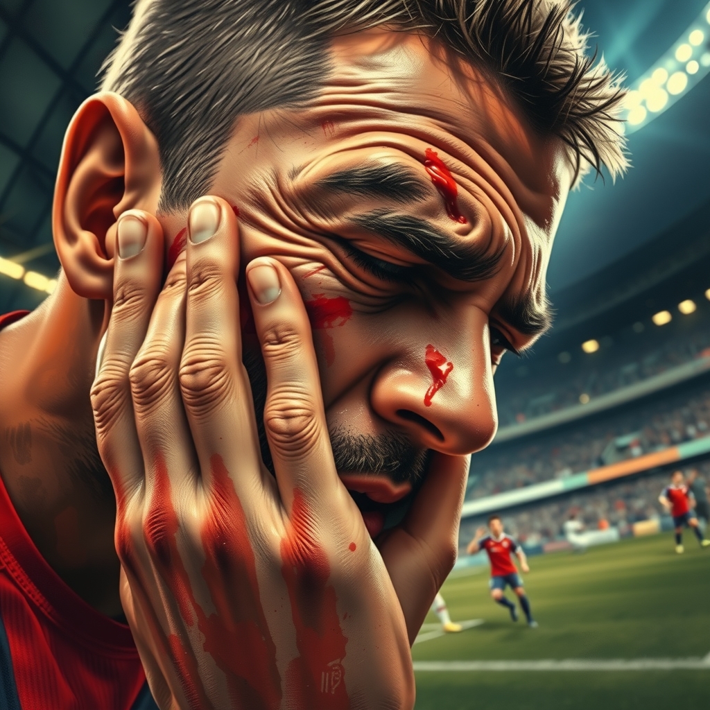 Jugador golpeado por un objeto durante el partido de la Liga BetPlay.