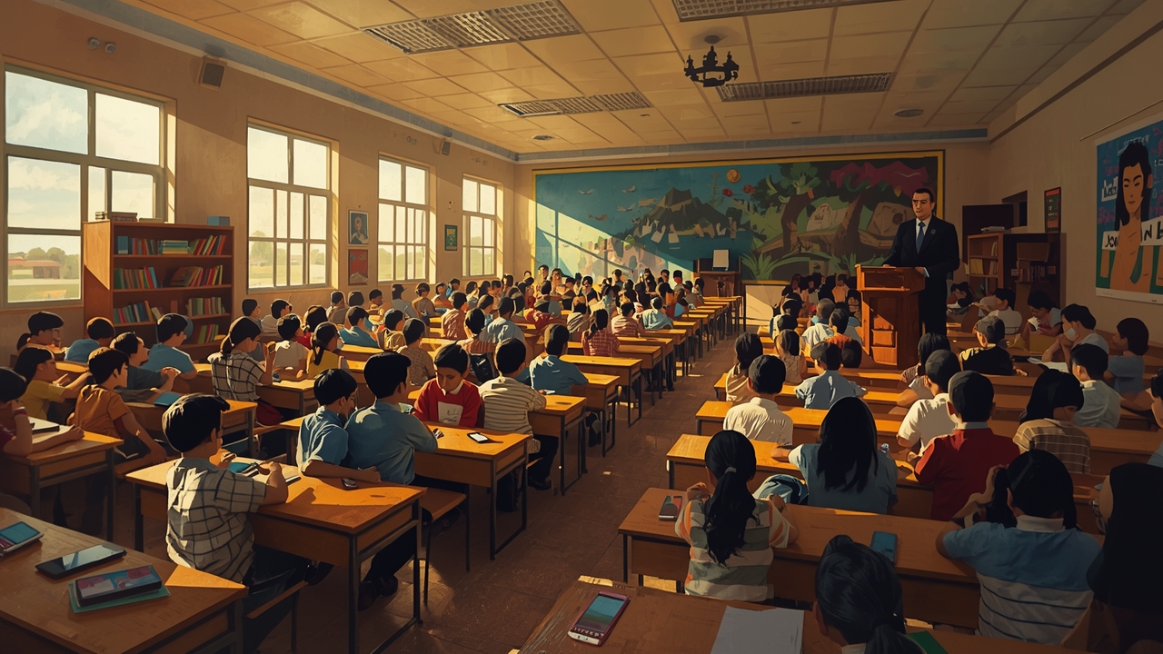 La secretaria de Educación de México exhorta a los estudiantes a dejar los teléfonos y recoger los libros.