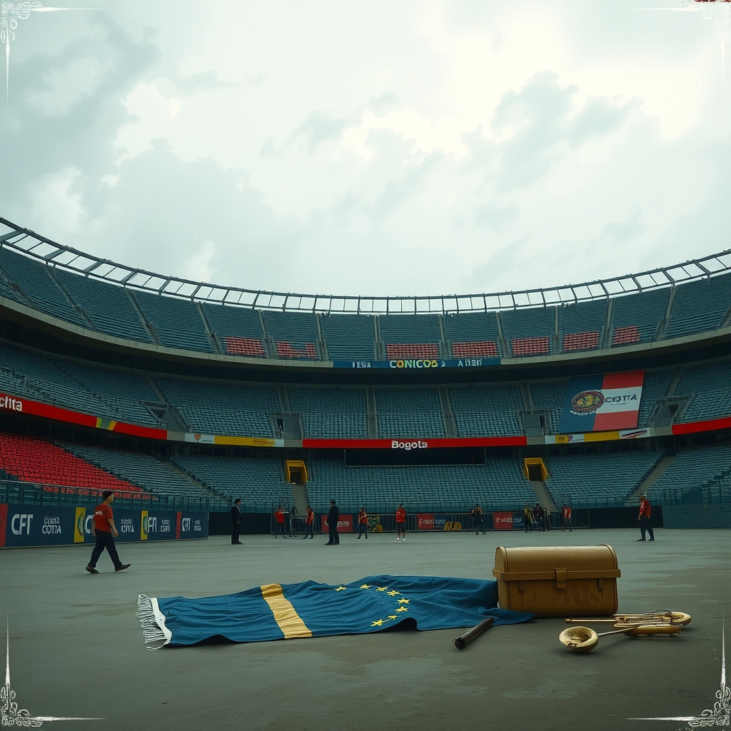 Estadio vacío tras prohibición de aficionados por violencia