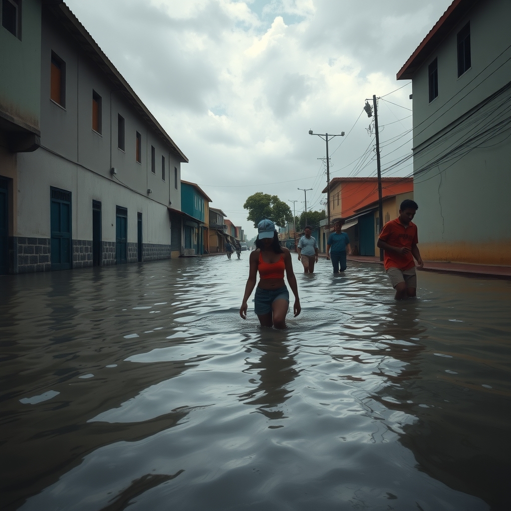Inundaciones azotan barrios de Caucasia tras fuertes lluvias.